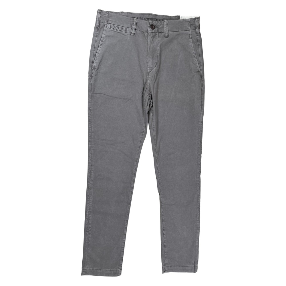 New American Eagle Slim Lived-In Khakis Mens 29x32 Gray Flex Stretch Chino Pants